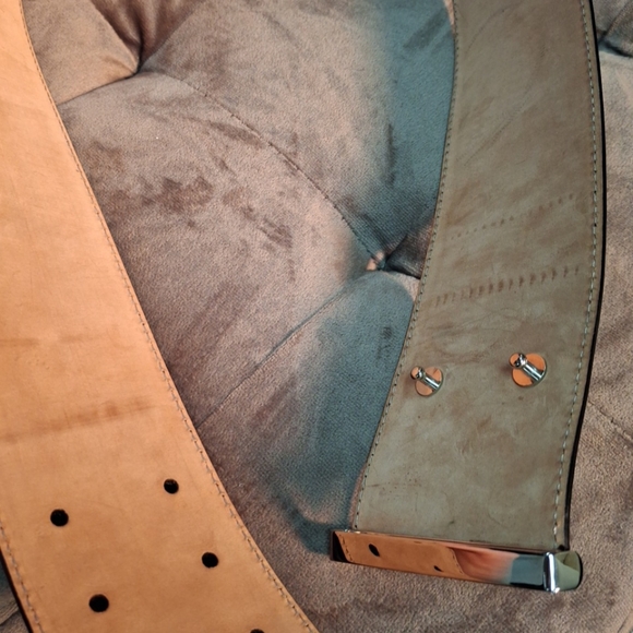 Alexander McQueen black patent leather belt silver hardware Italian size 38 - Picture 4 of 10